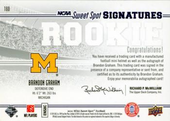 2010 Upper Deck NCAA Sweet Spot - Rookie Signatures Variations #160 Brandon Graham Back