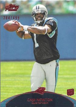 2011 Topps Prime - Red #50 Cam Newton Front