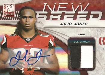2011 Donruss Elite - New Breed Jersey Autographs Prime #19 Julio Jones Front