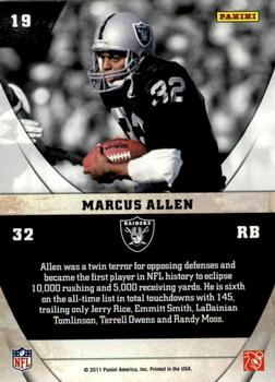 2011 Panini Absolute Memorabilia - NFL Icons #19 Marcus Allen Back