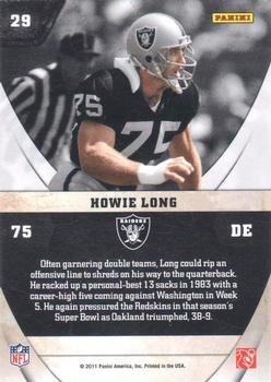 2011 Panini Absolute Memorabilia - NFL Icons #29 Howie Long Back
