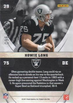 2011 Panini Absolute Memorabilia - NFL Icons Spectrum #29 Howie Long Back