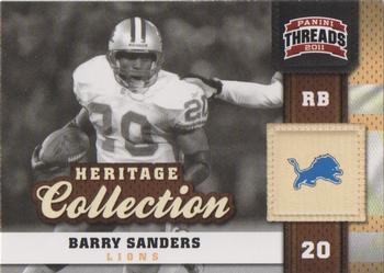 2011 Panini Threads - Heritage Collection #1 Barry Sanders Front