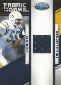 2011 Panini Certified - Fabric of the Game #85 Junior Seau Front