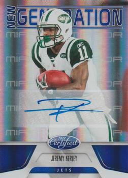 2011 Panini Certified - Mirror Blue Signatures #193 Jeremy Kerley Front