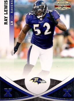 2011 Panini Gridiron Gear - Silver X's #27 Ray Lewis  Front