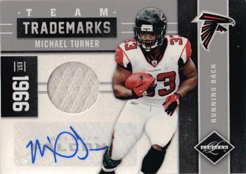 2011 Panini Limited - Team Trademarks Autograph Materials Prime #2 Michael Turner Front