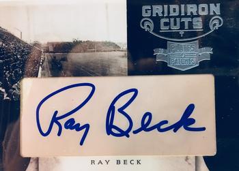 2011 Panini Plates & Patches - Gridiron Cut Autographs #28 Ray Beck Front