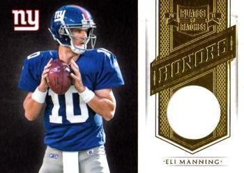 2011 Panini Plates & Patches - Honors Materials #24 Eli Manning Front