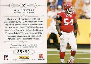 2011 Playoff National Treasures - Colossal Materials #57 Brian Waters Back