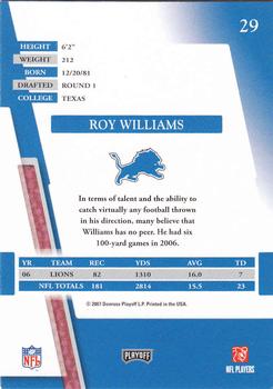 2007 Playoff Absolute Memorabilia #29 Roy Williams Back