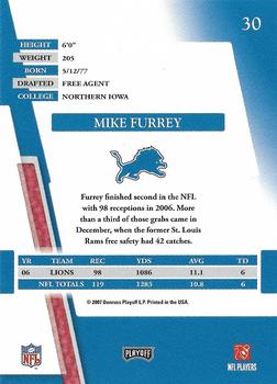 2007 Playoff Absolute Memorabilia #30 Mike Furrey Back