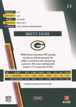 2007 Playoff Absolute Memorabilia #33 Brett Favre Back