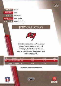 2007 Playoff Absolute Memorabilia #58 Joey Galloway Back