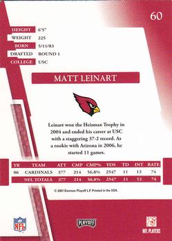 2007 Playoff Absolute Memorabilia #60 Matt Leinart Back
