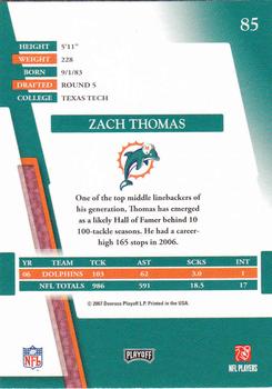 2007 Playoff Absolute Memorabilia #85 Zach Thomas Back
