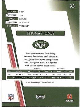 2007 Playoff Absolute Memorabilia #93 Thomas Jones Back