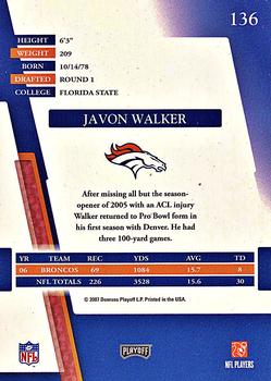 2007 Playoff Absolute Memorabilia #136 Javon Walker Back