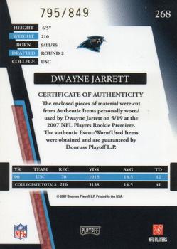 2007 Playoff Absolute Memorabilia #268 Dwayne Jarrett Back