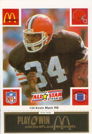 1986 McDonald's All-Star Team - Full Game Pieces: Week 2 Black/Gray Tab #NNO Kevin Mack Front
