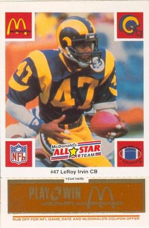 1986 McDonald's All-Star Team - Full Game Pieces: Week 3 Gold/Orange Tab #NNO LeRoy Irvin Front