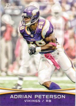 2012 Bowman #40 Adrian Peterson Front