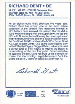 1988 Kenner Starting Lineup Cards #3599119050 Richard Dent Back