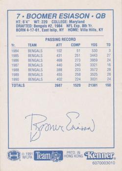 1991 Kenner Starting Lineup Cards #6070003010 Boomer Esiason Back