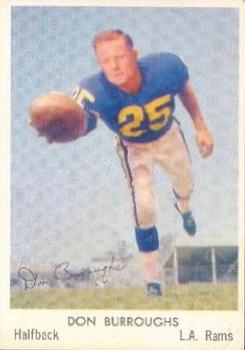 1959 Bell Brand Los Angeles Rams #6 Don Burroughs Front