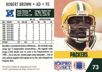 1991 Pro Set Spanish #73 Robert Brown Back