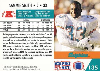1991 Pro Set Spanish #135 Sammie Smith Back