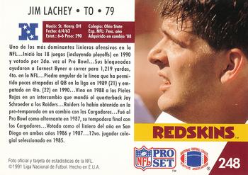 1991 Pro Set Spanish #248 Jim Lachey Back