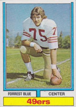 1974 Topps Parker Brothers Pro Draft #124 Forrest Blue Front