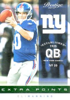 2012 Panini Prestige - Extra Points Green #122 Eli Manning Front