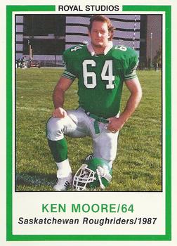 1987 Saskatchewan Roughriders #NNO Ken Moore Front