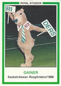 1988 Saskatchewan Roughriders #NNO Gainer (Mascot) Front
