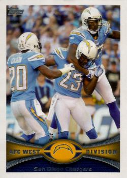 2012 Topps #101 Chargers Team Leaders Front