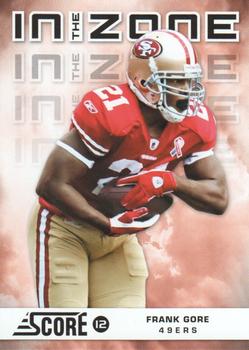 2012 Score - In the Zone #27 Frank Gore Front