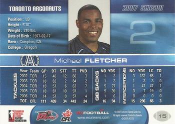 2007 Extreme Sports CFL #15 Michael Fletcher Back