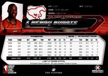 2010 Extreme Sports CFL #101 Henry Burris Back