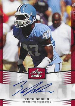 2012 Leaf Draft - Autographs Red #ZB1 Zach Brown Front