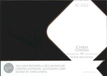 2012 Press Pass Showcase - Gold #SC-CG1 Chris Givens Back