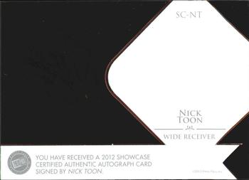 2012 Press Pass Showcase - Gold #SC-NT Nick Toon Back