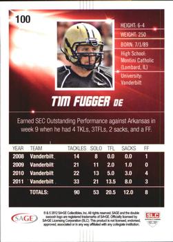 2012 SAGE HIT - Gold #100 Tim Fugger Back