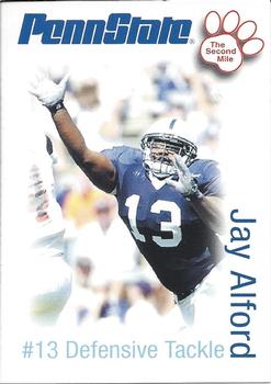 2006 The Second Mile Penn State Nittany Lions Tips: Fall Edition #NNO Jay Alford Front