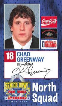 2006 Senior Bowl #NNO Chad Greenway Front