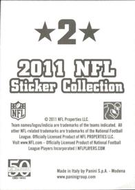 2011 Panini Stickers #2 NFL Players Association Back