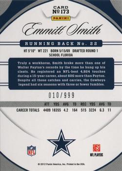 2012 Panini Certified #173 Emmitt Smith Back