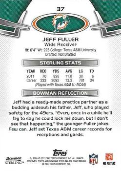 2012 Bowman Sterling #37 Jeff Fuller Back