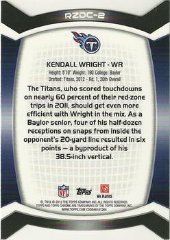 2012 Topps Chrome - Red Zone Rookies Refractors #RZDC-2 Kendall Wright Back